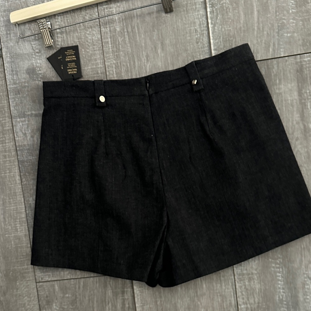 Maje Layered-effect pleated denim shorts - Picture 4 of 4